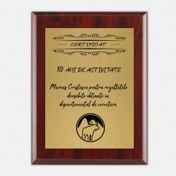 Placheta din lemn si aluminium (tip tablou) personalizata model 13 Placheta din lemn si aluminium (tip tablou) personalizata model 13